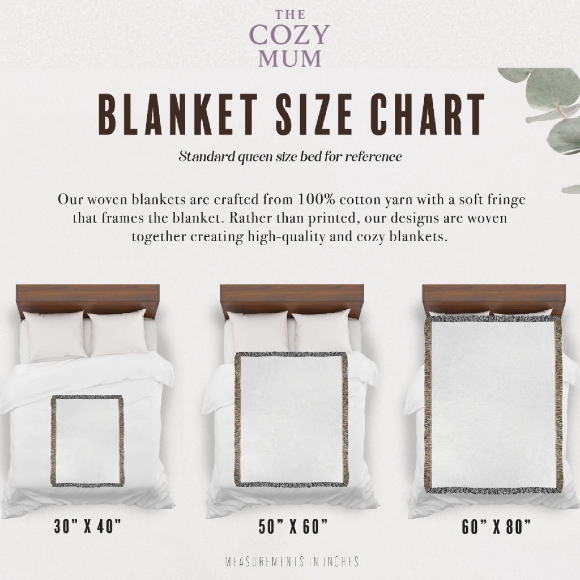 Cozy Mum Sizes Comparison
